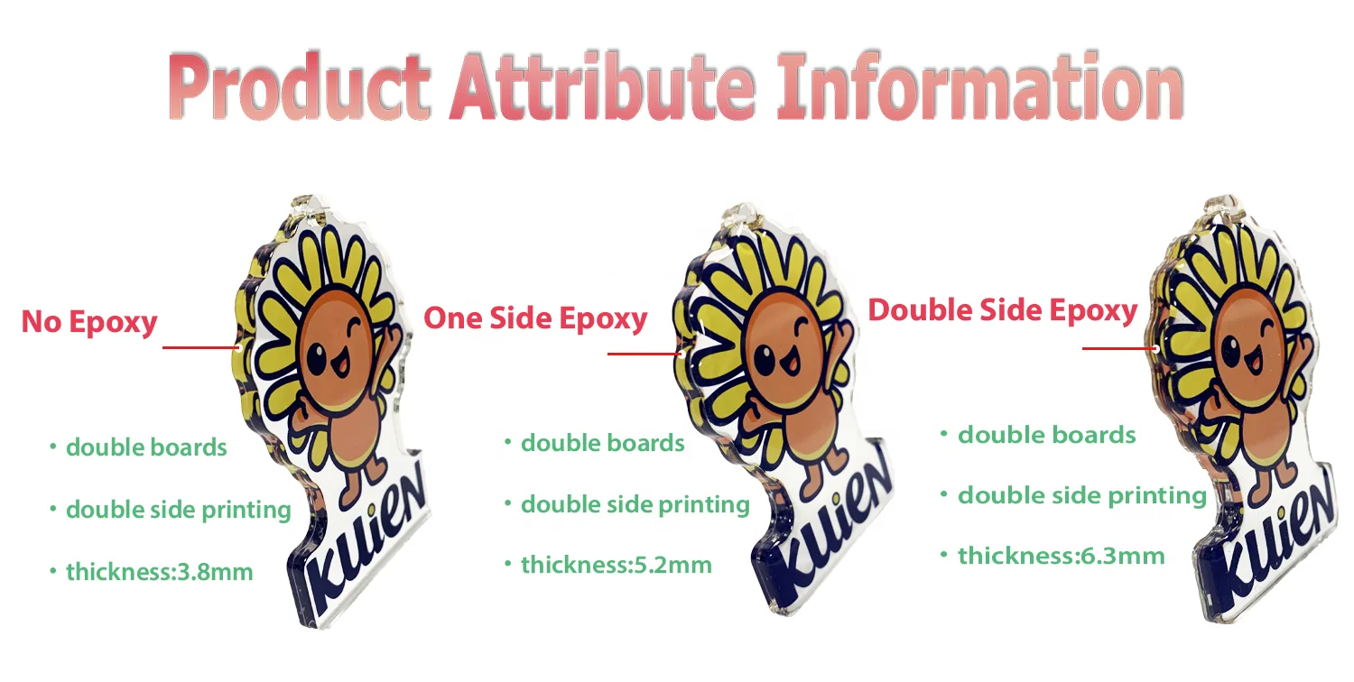 Customize a variety of different flash clear epoxy resin acrylic keychains