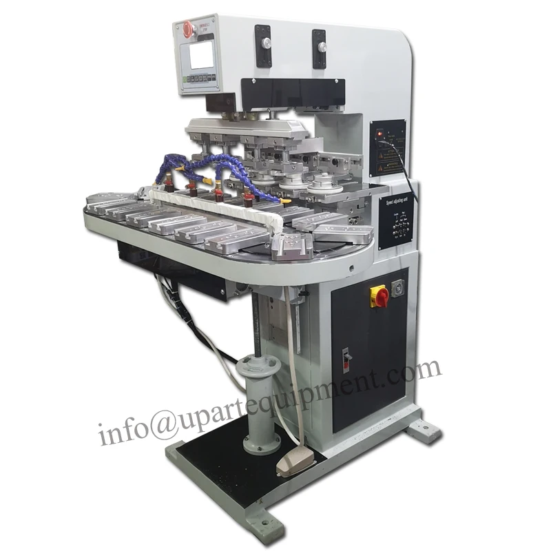 turntable 4 color pad printing machine for skateboard wheels