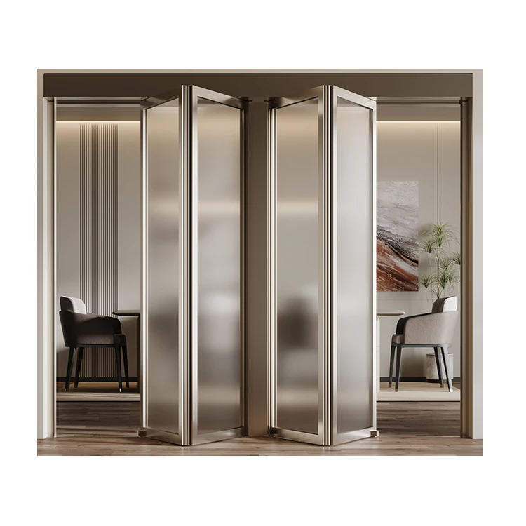 Special sale Folding doors with portable soundproof balconies double glazed doors and Windows