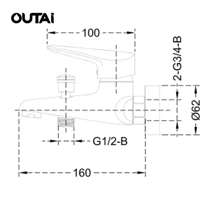 Cold and hot water corner wall mount bathroom faucet bath shower mixer taps