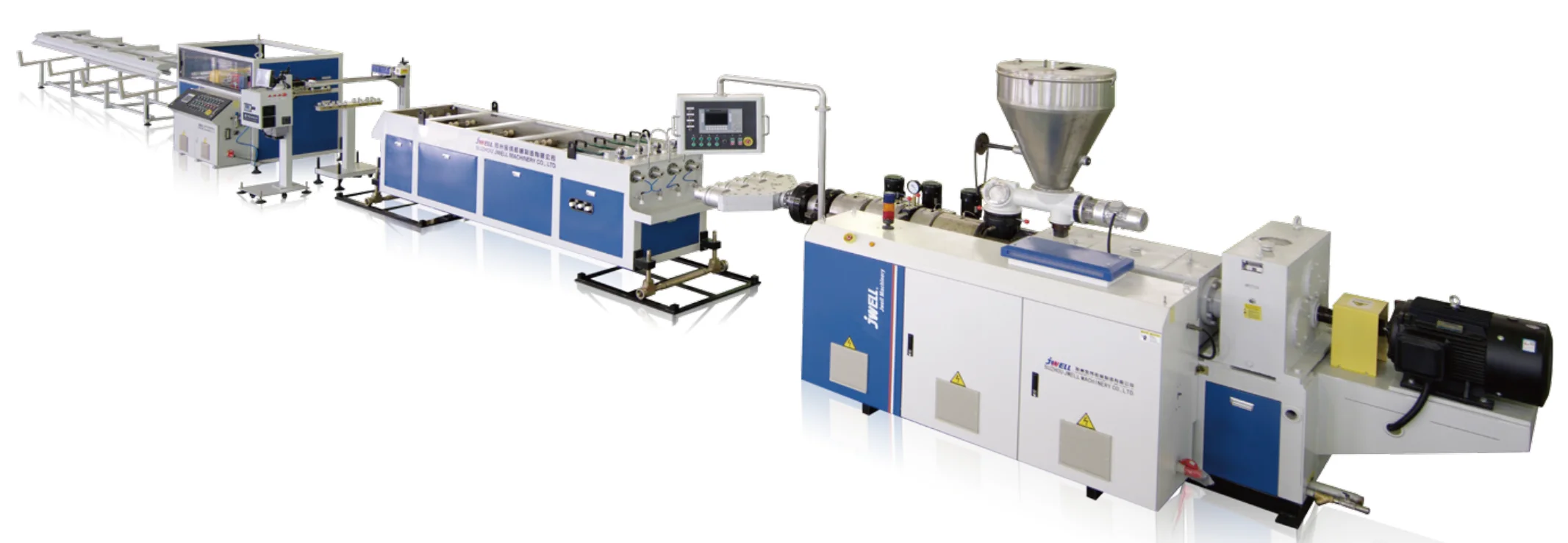Jwell Extruder Machine PVC HDPE PPR Pipe Extruder Manufacturing Machines list 3d Filament Extruder PVC Pipe machine at factory p