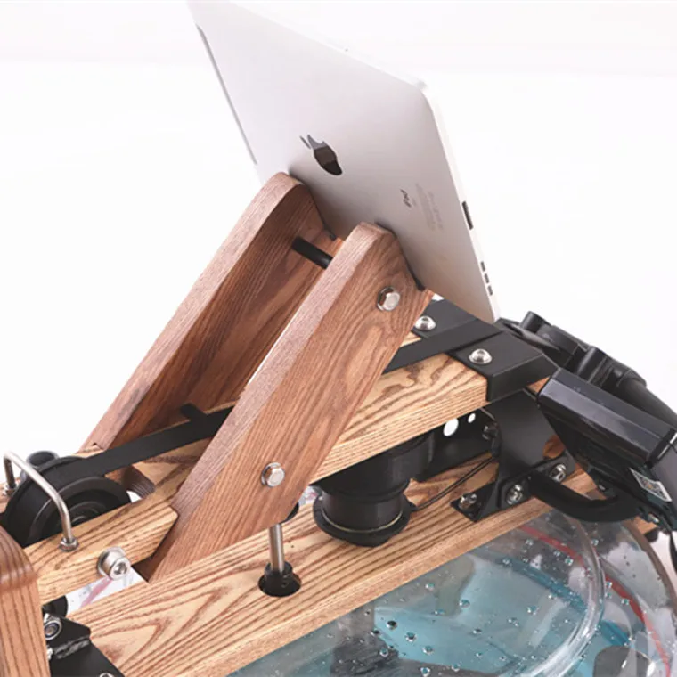 Wooden folding rowing machine Folding water resistance Household aerobic fitness equipment