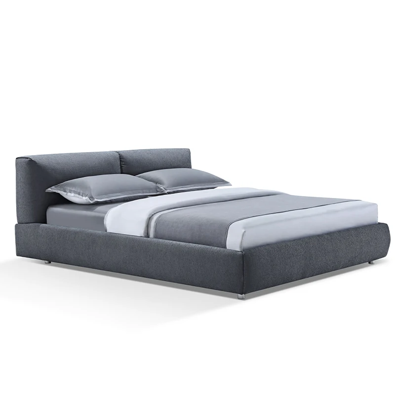 OEM ODM Factory Modern Queen Lit Hotel Bedroom Sets King Size Double Upholstered Platform Beds Frame with Wood Slat Support