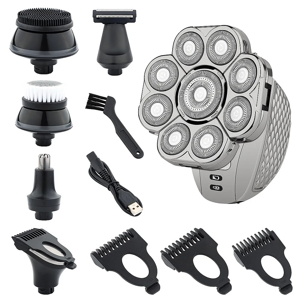 Electric Shaver Shaver fully washable 6 in 1 Hair Clippers USB Rechargeable Shaver