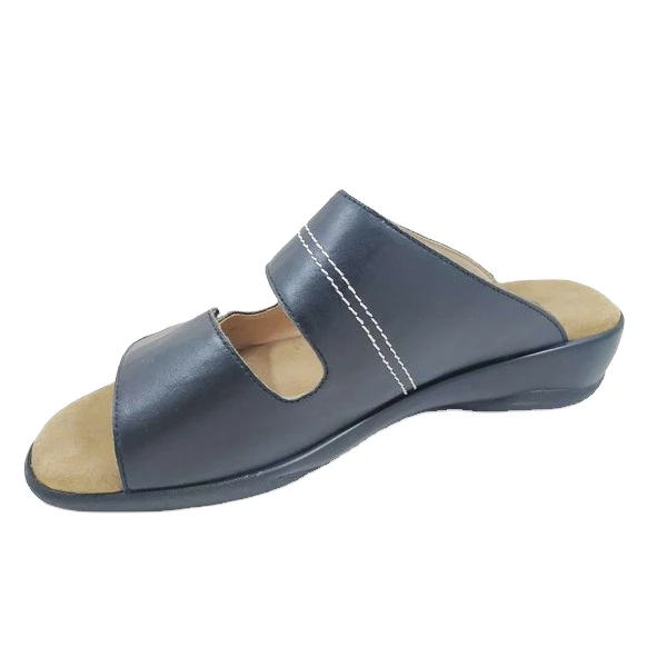 Factory Price Comfortable Woman Outdoor Fashion Sandal Cow Leather Lady Summer Slipper