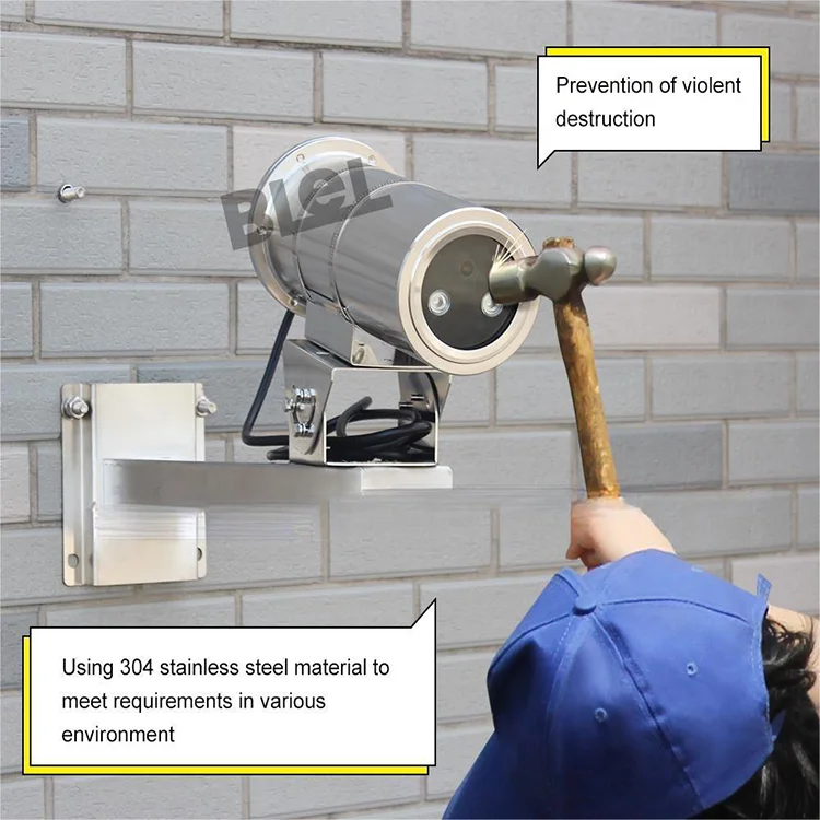 ip68 Infrared 304/316 Stainless Steel Waterproof Network Industrial Explosion-proof Bullet Camera