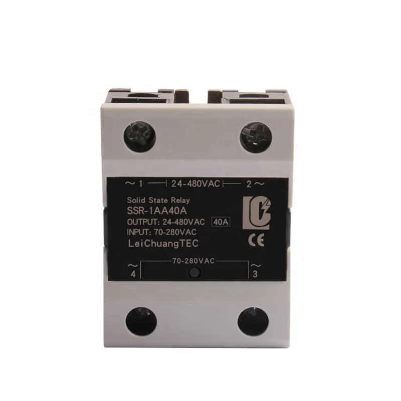 power relay SSR  40A Single Phase Ac To Ac Solid State Relay Module
