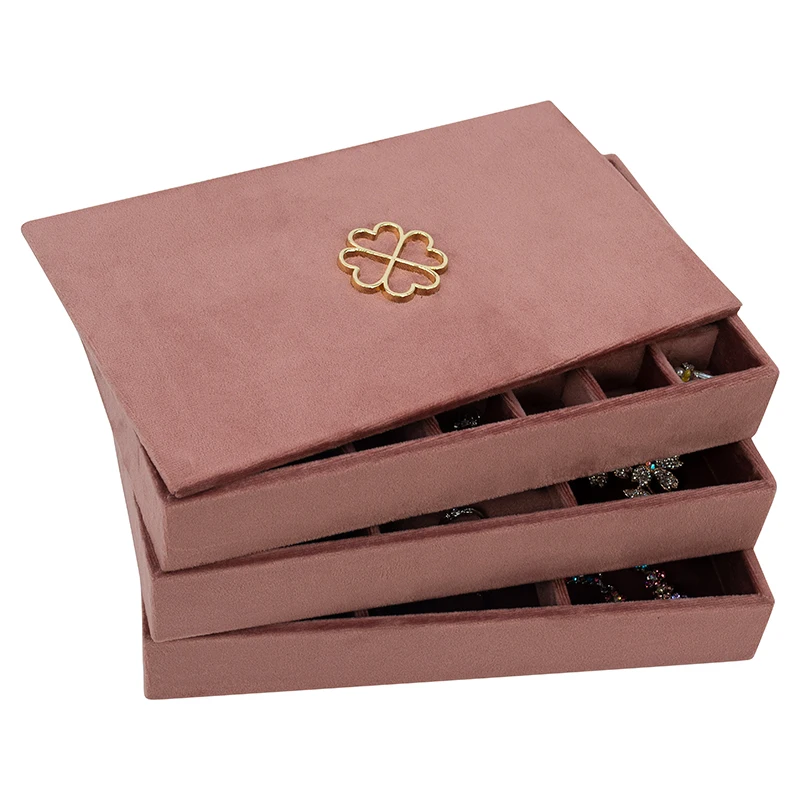 Low Moq High-end velvet accessories jewelry display storage tray