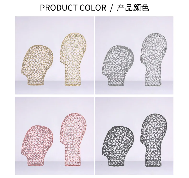 wholesale wig hat scarf display metal wire female male mannequin head