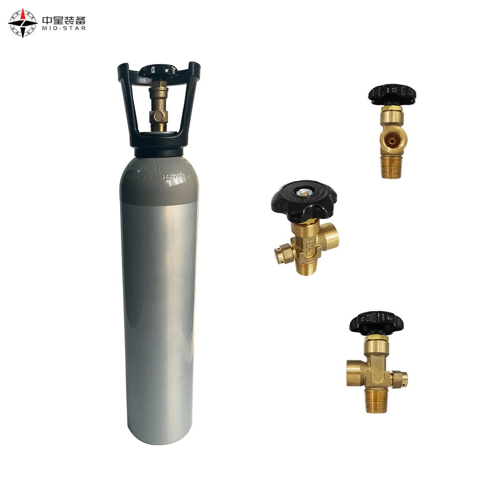 Co2/O2 Welding/Inert Gas Cylinder Wholesale Refillable Empty Gas Tank Factory Manufacturing Aluminum Cylinder 1L/3L/5L/6L/8L