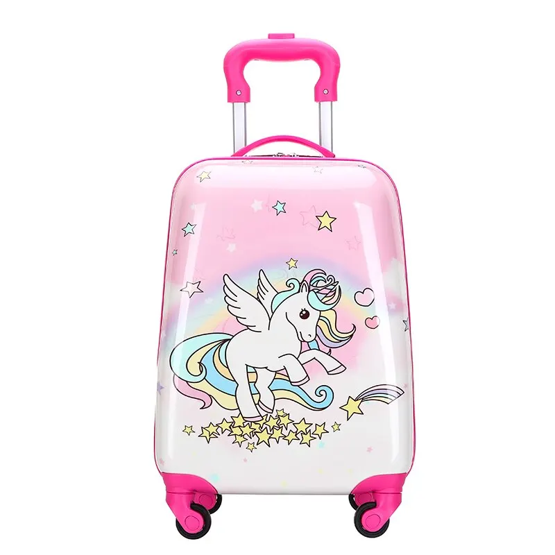 New Design carry-on Kids luggage Children cartoon Travel Trolley Suitcase on spinner wheel Cabin Rolling luggage bags case