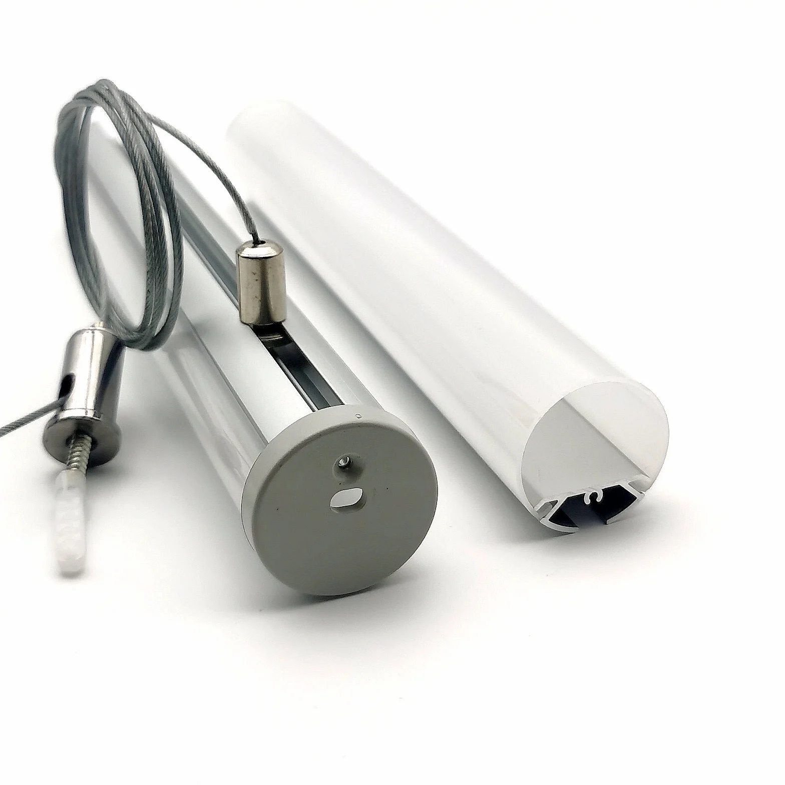 YG-T30 Diameter 30mm Extrusion PC Round Cover Light Pendant Aluminum Led Tube Profile Round Led Profile Channel Kit