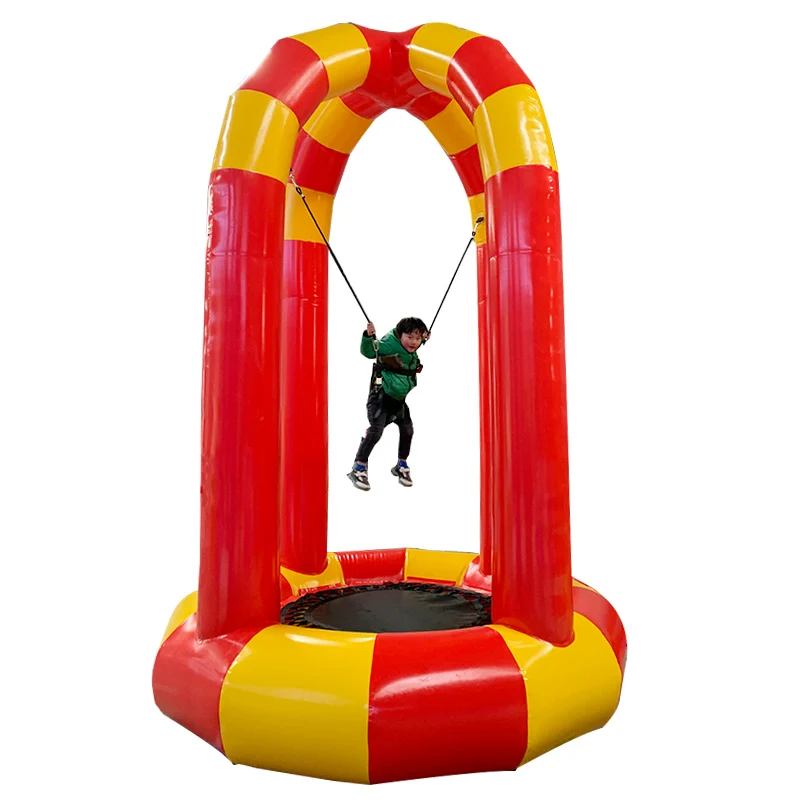2022 Hot Selling Kids Rides Carnival Safety Bungee Jumping Trampoline with Trampoline Elastic Band
