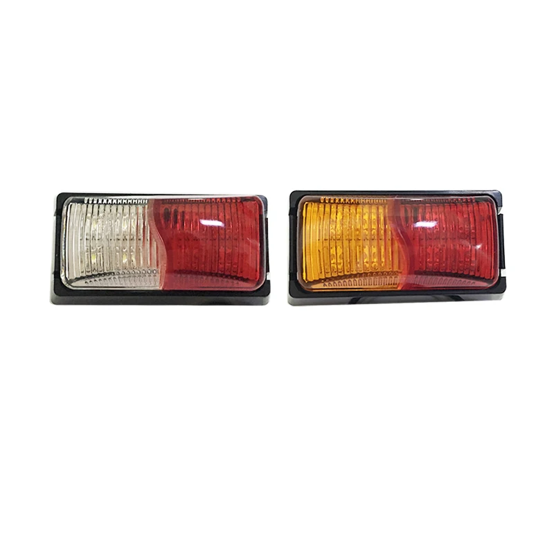 10-30v E-mark Amber Red 8leds Warning Turn Indicators Side Marker Lights For Auto Truck Boat Tractor