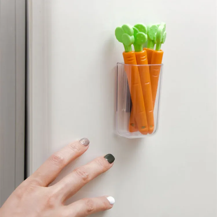 5pcs Carrot Shape Milk Powder Sealing Clip Food Bag Sealing Clip Plastic Cartoon Snack Bag Sealer With Magnet