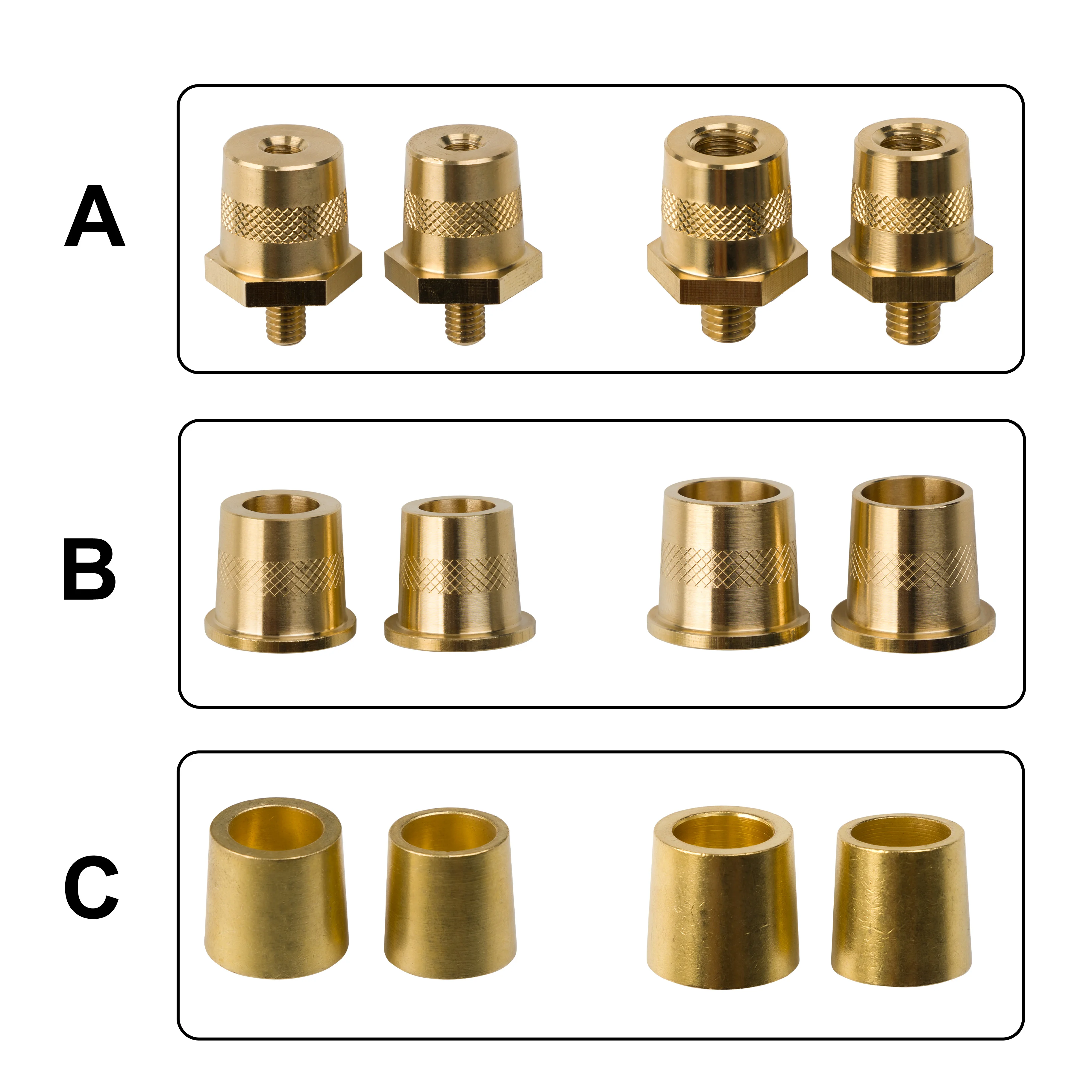 Heavy Duty M6 M8 M10 Auto Car Front H59 Brass Lithium Battery Post Pole Terminal Connectors Adapters with Stainless Steel Screws