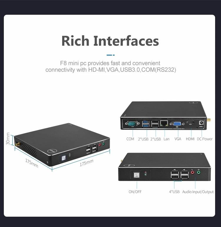  Oem GX420 Смарт NUC Настольный тонкий клиент мини компьютер микро ПК для офиса