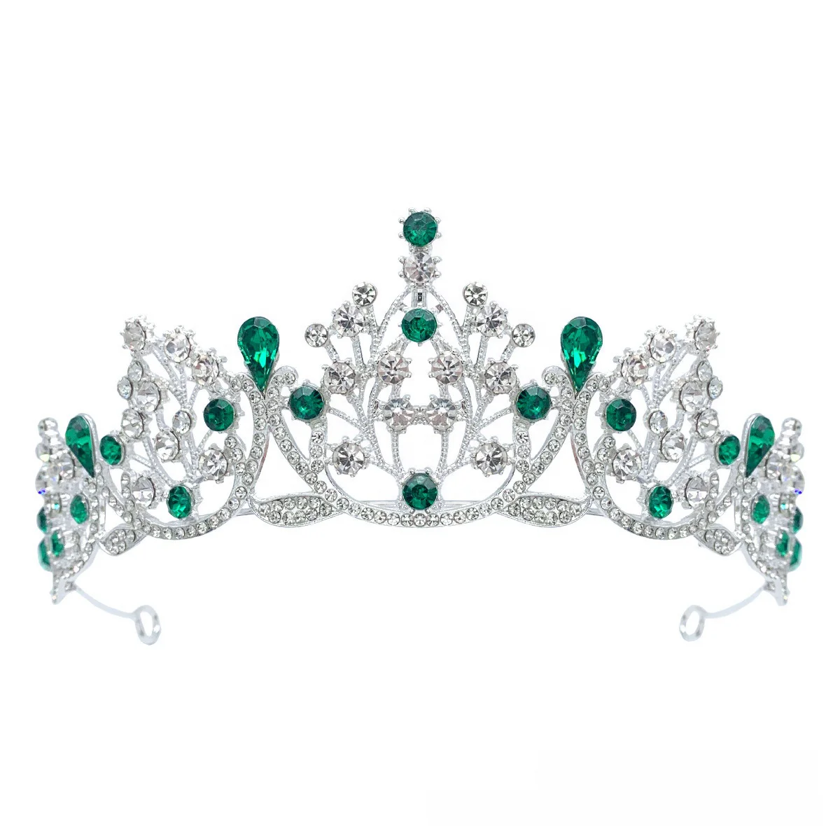 Bridal crown tiara headdress water drop drill eighteen years old adult princess pageant crown wedding veil hair accessories