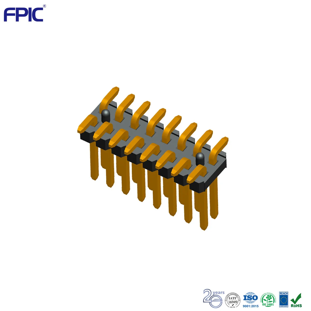  Pin Header Terminals Block Type Connector 1.27 mm Pitch Male Auto parts SMT Tubular Cable