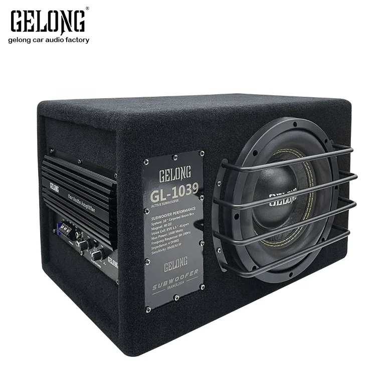 Gelong Car Audio Subwoofer 10 Inch Factory Manufacturer New High Power Active Car Subwoofer