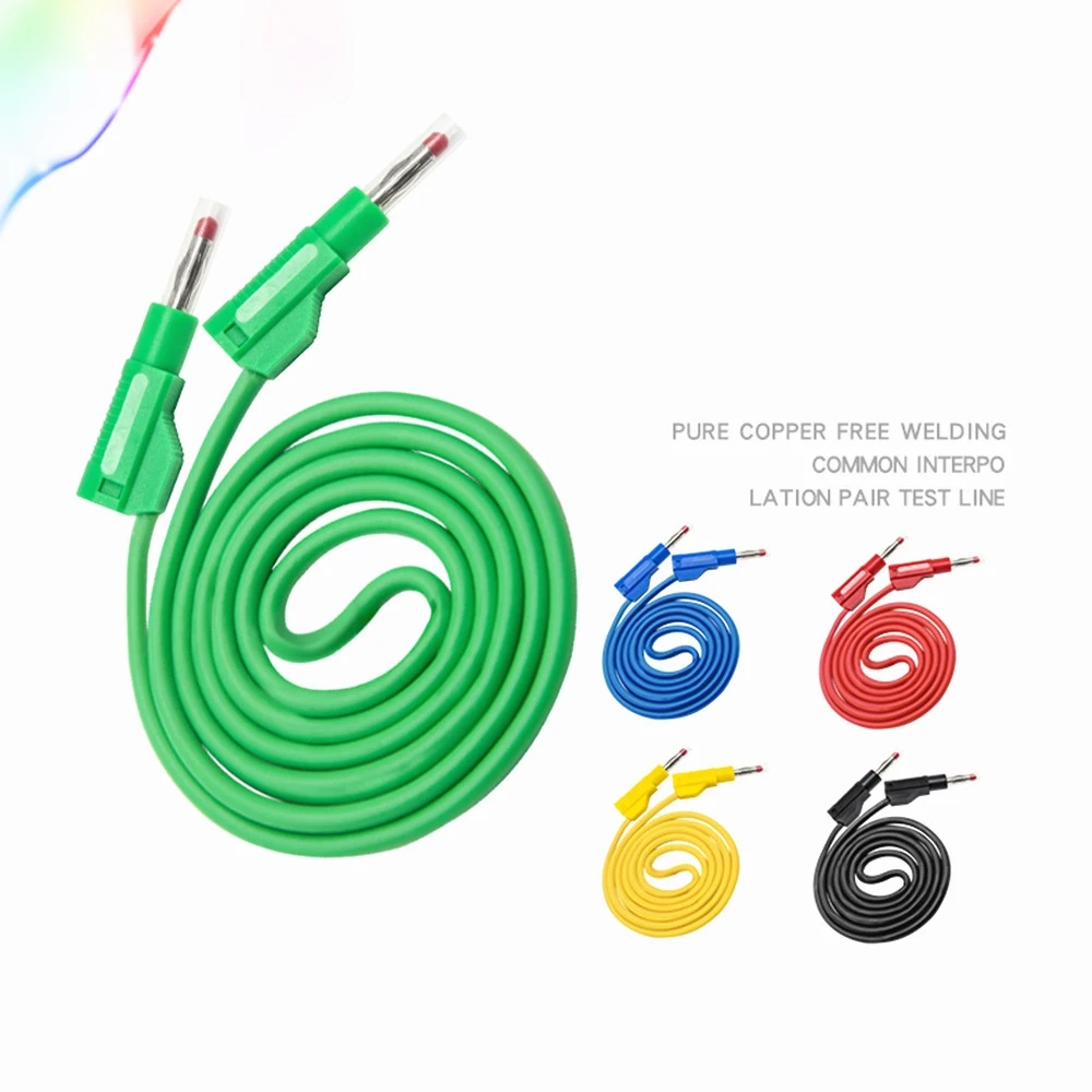 Штекер типа банан 4 мм/2,5 мм, гибкая прозрачная стрейчевая куртка, испытательный свинцовый/Безопасный пистолет высокого давления, можно сложить, 1 метр линия