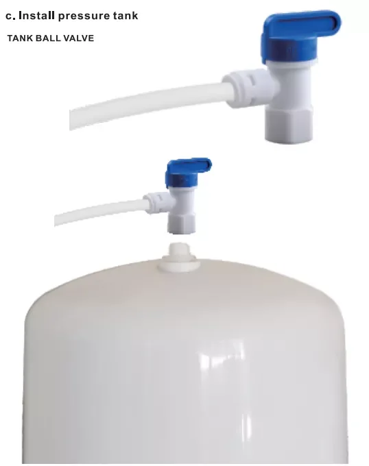 Hikins 4 Gallon RO Water Filter Plastic Pressure Vessel Water Tank Storage