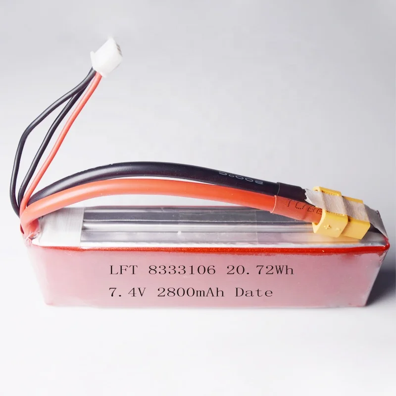 Best price rechargeable RC helicopter lipo battery 8333106 7.4v 2800mah for for UDI 902 002 Huanqi 961 962 RC boats spare part