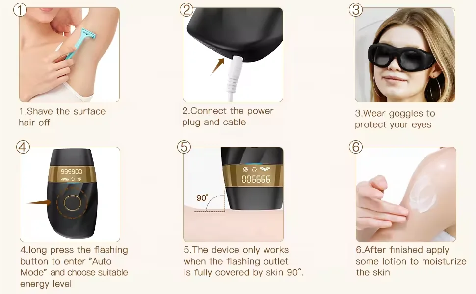 Ipl Light Hair Removal Long-Lasting Hair Removal for Body & Face for Both Painless Ice Cooling Dropshipping Hair Removal Machine