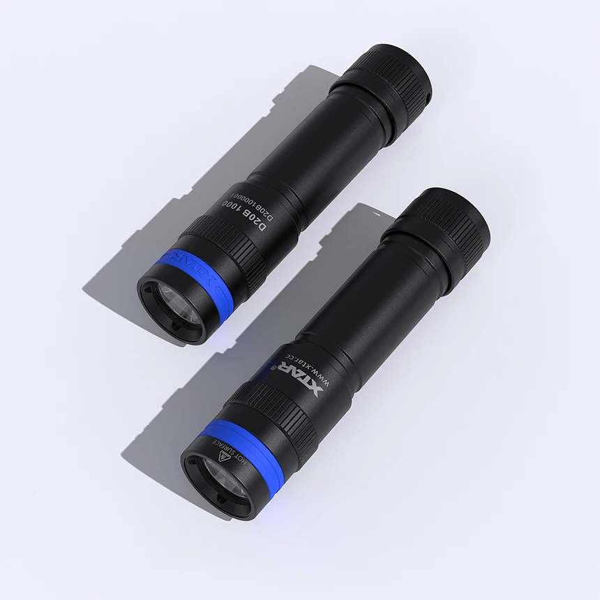 Xtar D20B SOS Function Portable Rotary Switch 1000 Lumens Led Waterproof Underwater 50m Skin Diving Flashlight Torch