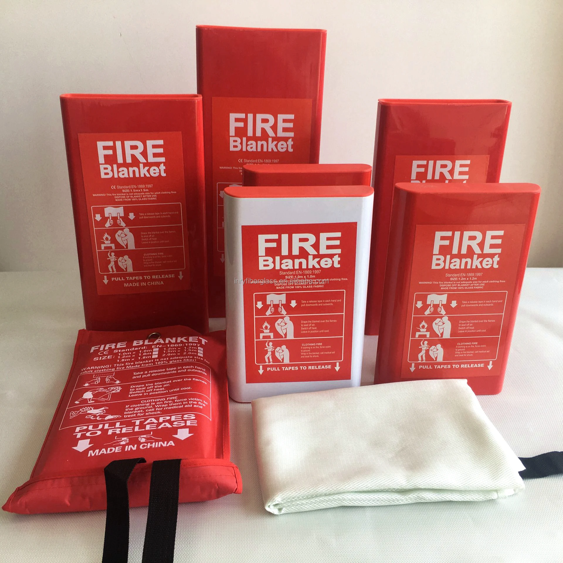 Fire safety 550 Degree Celsius Resistant fiberglass fire retardant blanket for home, school, hotel, kitchen