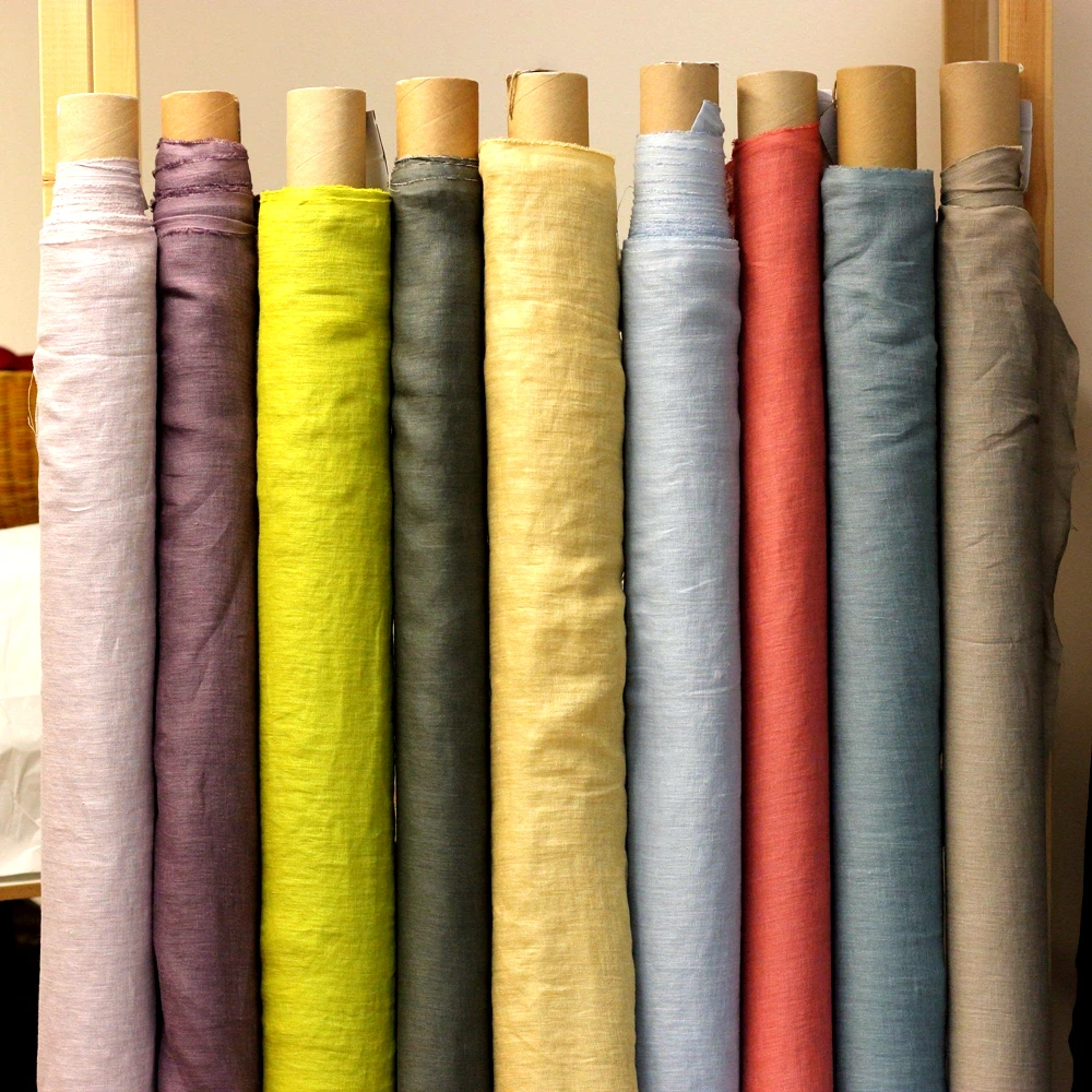 2025 Wholesale Tencel Linen Garment Fabric Designer Fabricbreathable  comfort Tencel69%  Linen31%