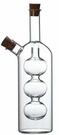 2 in 1 Olive Oil and Vinegar Dispenser Soy Sauce Caster Glass storage jar with lid high borosilicate glass bote salsa vidrio