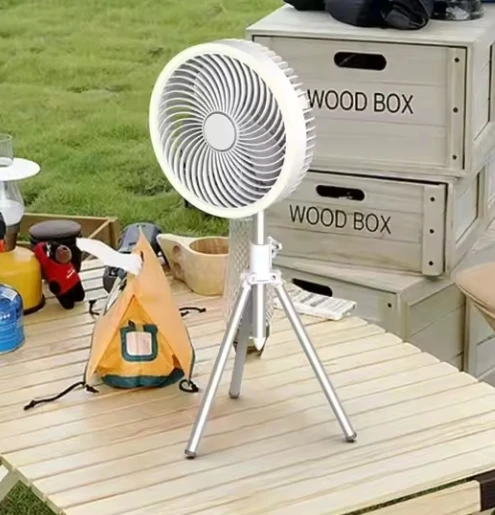 Multifunctional Camping Celling Standing Fan Desktop Rechargeable Fan Portable Led Mosquito Fans With Tripod