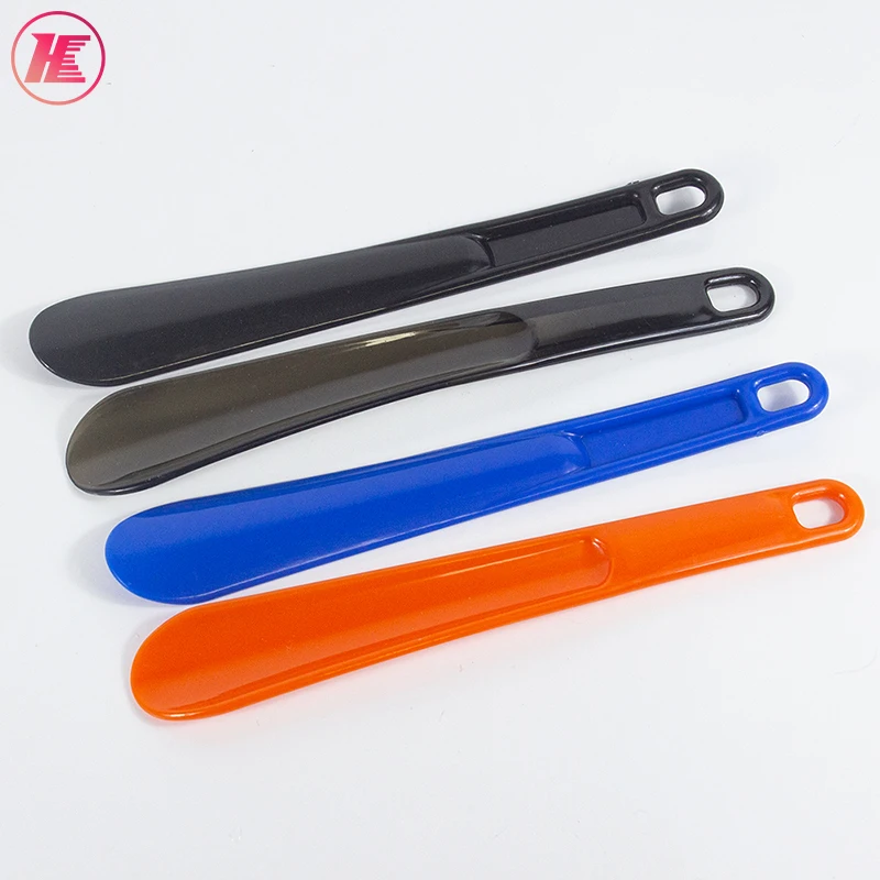 Custom Designer Small Funny Hotel Black Shoe Horn Plastic Shoehorn