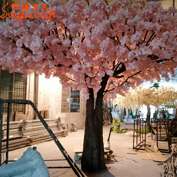 Songtao Outdoor Light Pink Or Ivory Sakura Artificial Indoor Table  Cherry Blossom Tree