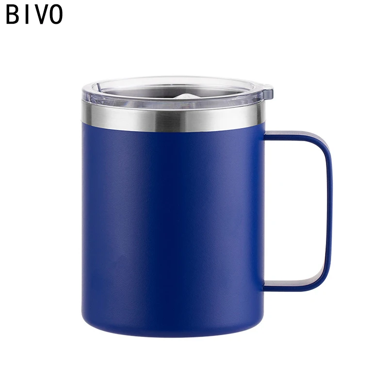 Custom Printing Blue Marble Camping Coffee Mug Stainless Steel Double Wall Travel Mug For Outdoor