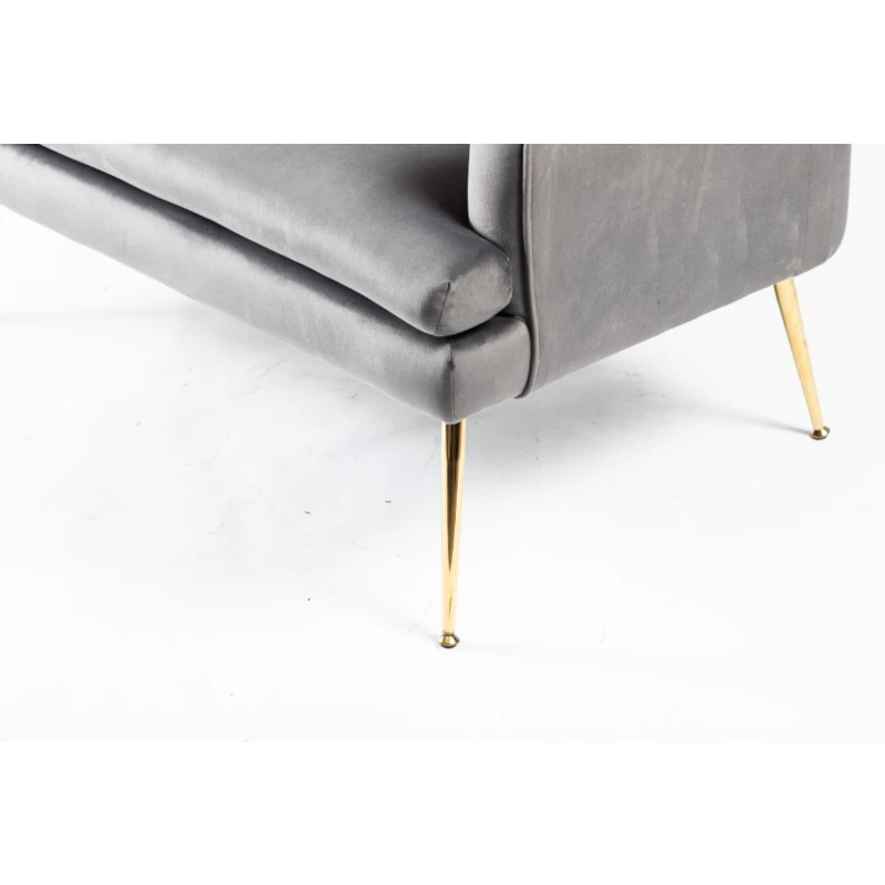 New design double seater sofa chair velvet surface Italian hotel luxury loveseat accent chair for villa