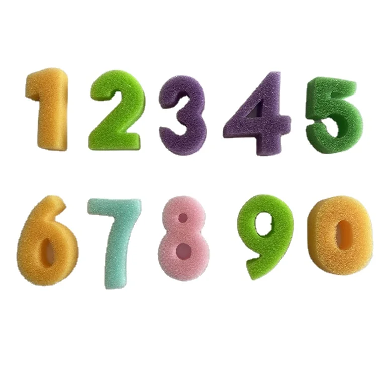 Low Price Promotional Various Good Quality Digital Shape Kids Sponge Seal Stamp