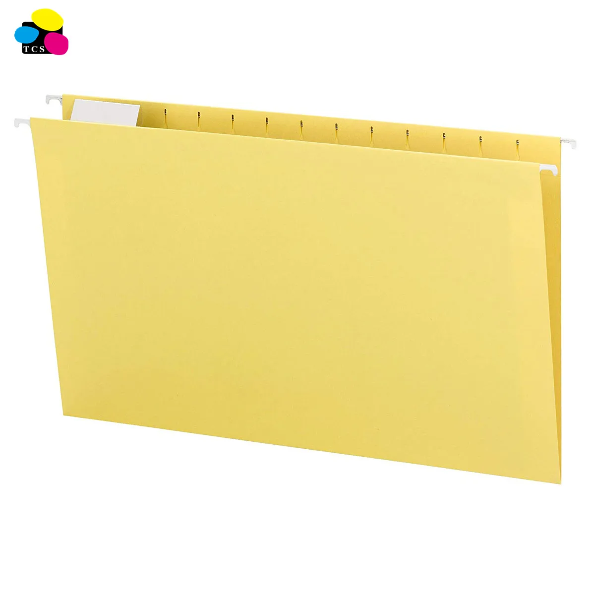 Office Organized 1/5 Cut 8 1/2in. X 14in Legal Size2-Tone Yellow Hanging File Folders