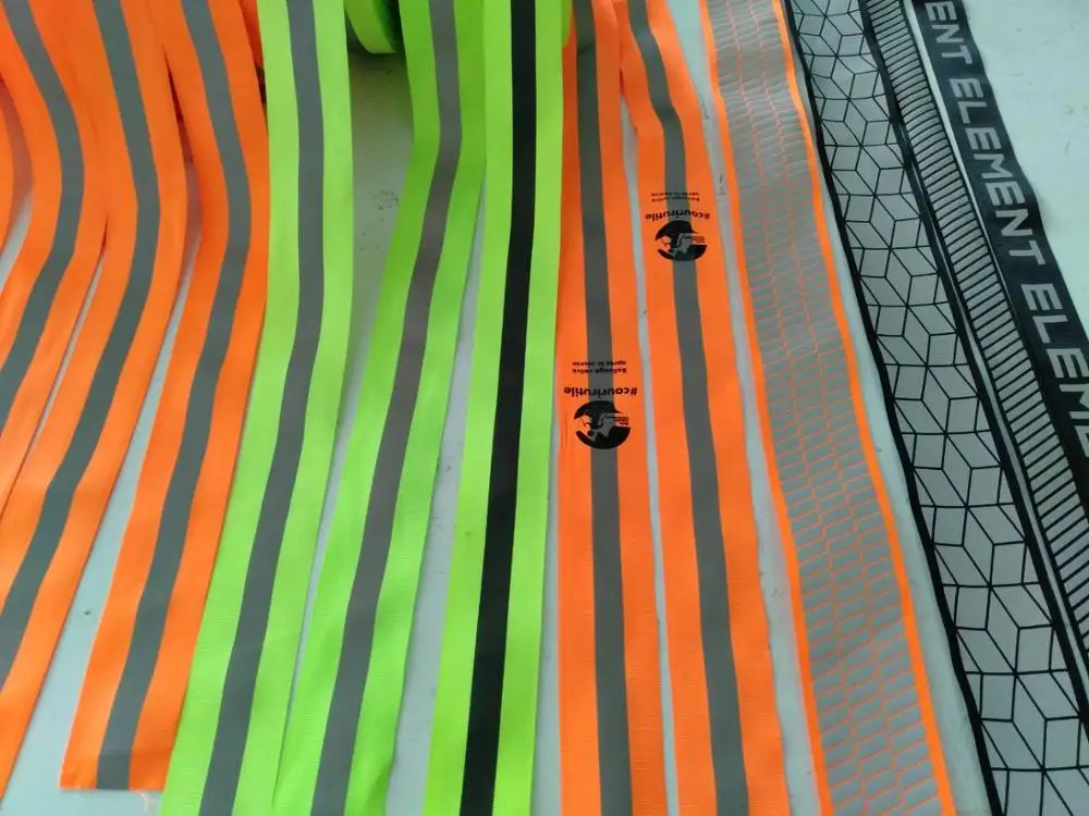 Hi vis моющиеся серебристо-серые Пришивные Светоотражающие безопасные неоновые tc ленты тесьма полосы материалы для