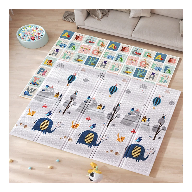 Customized Soft Xpe Baby Play Mat Reversible Foam Floor Mat Waterproof Baby Foam Floor Play Mat