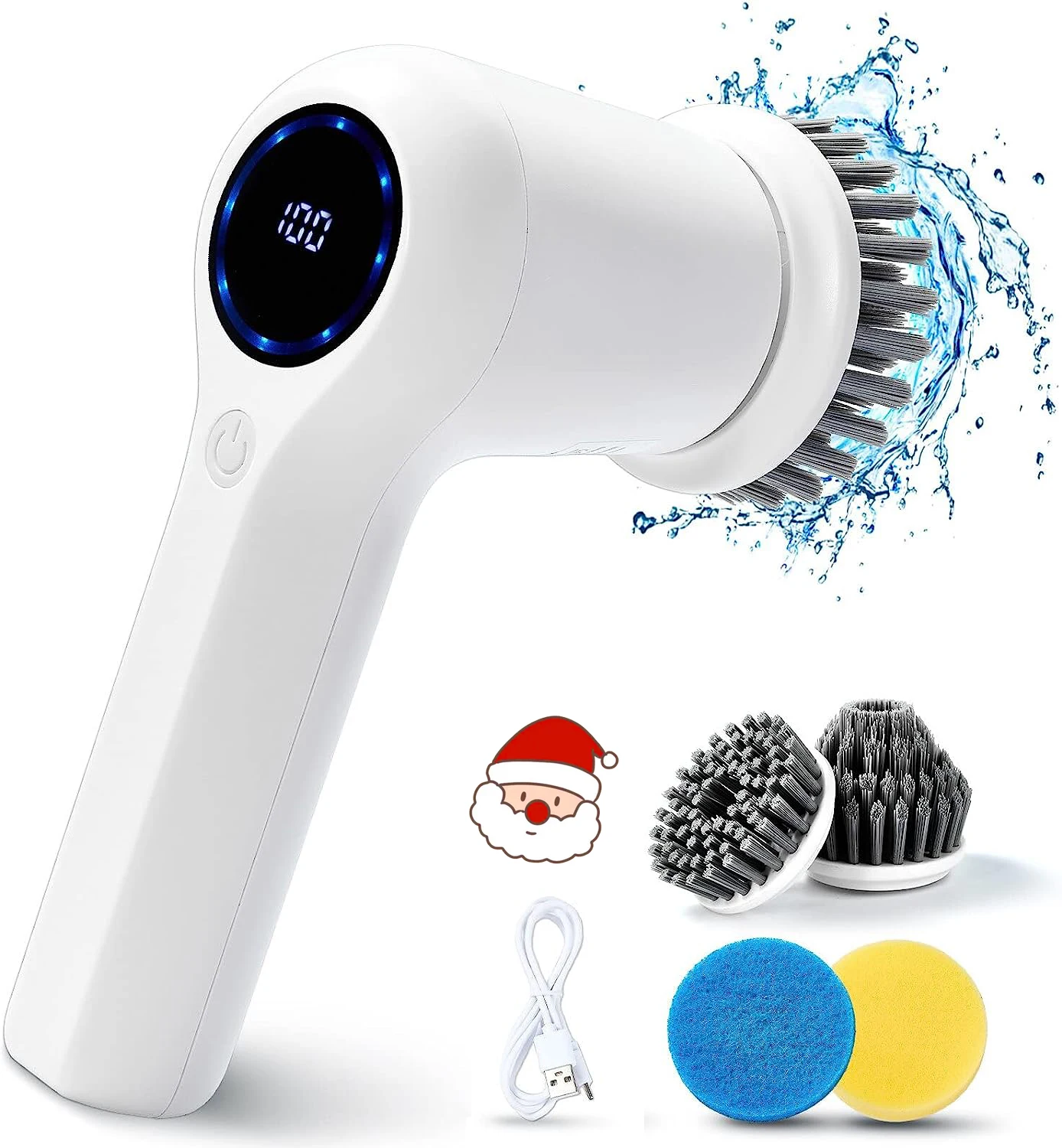GEERLEPOL Mini USB Electric Automatic Rotating Spin Scrubber Bathroom Cleaning Brush OEM Wholesale 2000mah Cleaning Equipment