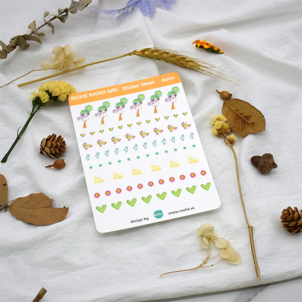 Custom Adhesive planner vinyl   Gold Transparent  Stickers Label sheet