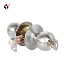 Factory Wholesales Stainless Steel Security Entrance Cylindrical Ball Door Handle Lock Tubularround knob door lock