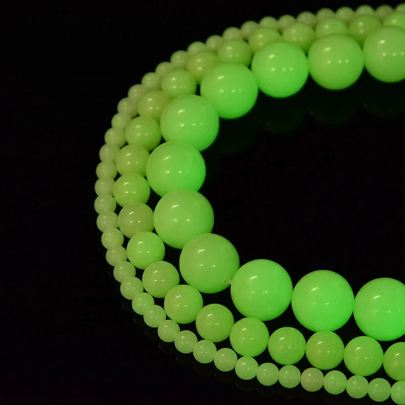 YIZE NEW ARRIVE best selling glass glow in the dark beads for Pendant Jewelry Making