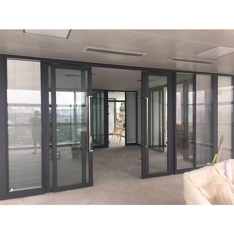 Small home partition wholesale modular all aluminum single glass room partition