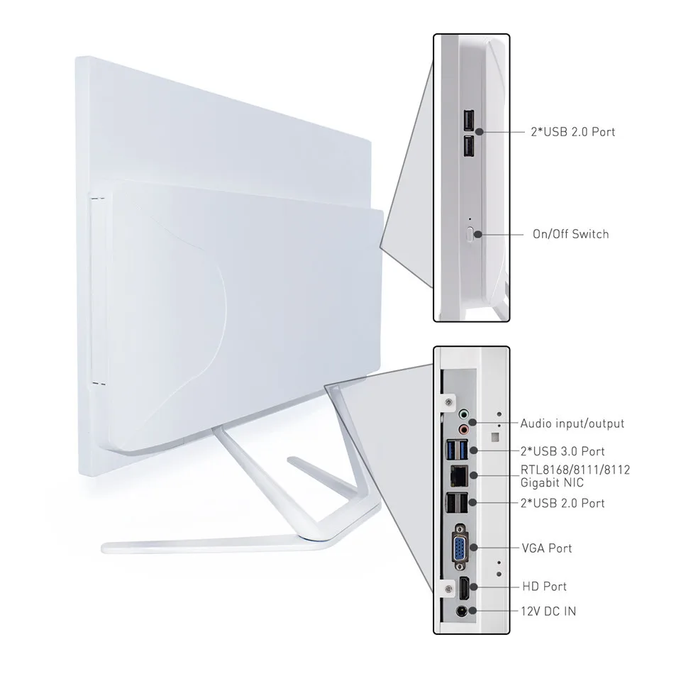  Игровой настольный компьютер i5 4k allinone 23 8 дюймов компьютерные игры система