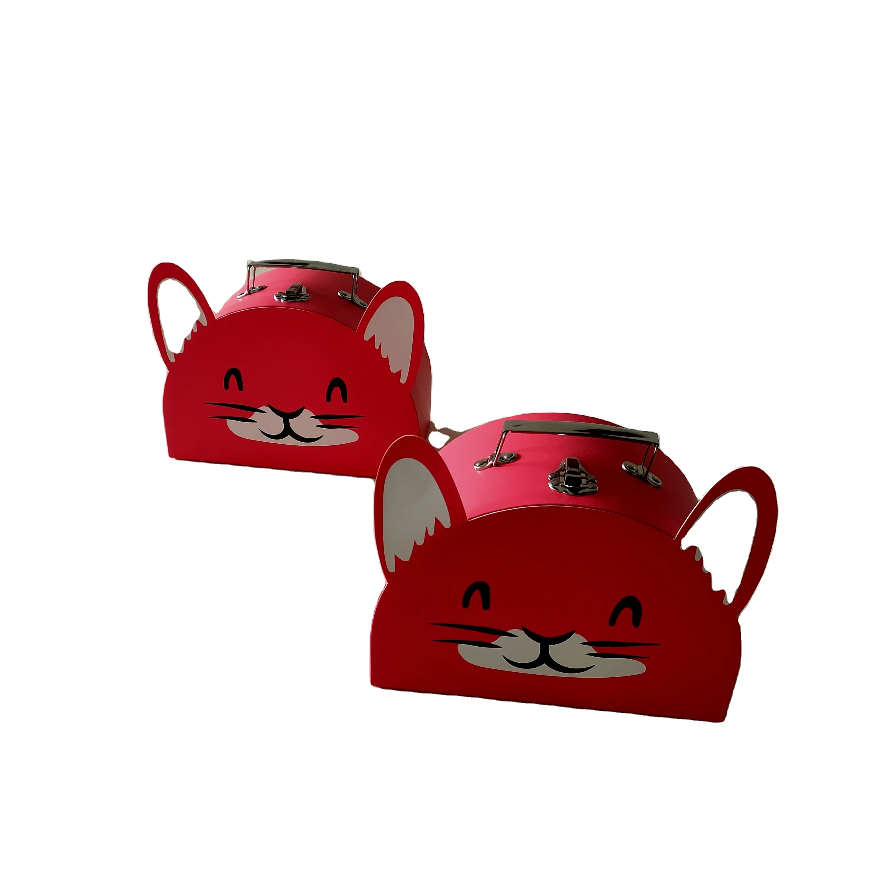 Baby Toy Suitcase With Stitching Cardboard Kids Suitcase With Handle Cute Cardboard Suitcase Cardboard Luggage Box