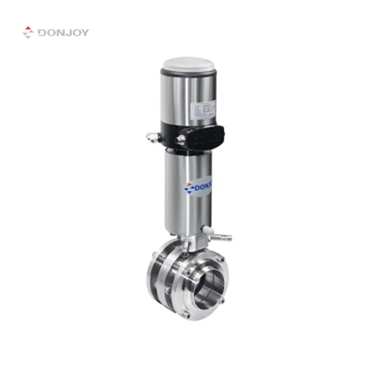 DONJOY 3 pcs sanitary butterfly valve water stainless