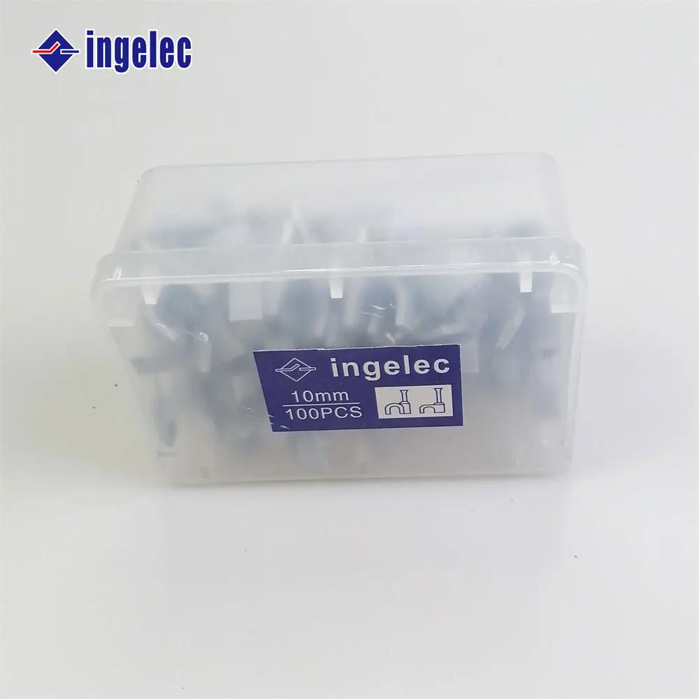 Ingelec крепежные круглые кабельные зажимы пластиковые Кабельные Зажимы для гвоздей высокое качество белый зажим Размер 1 2 см * 0